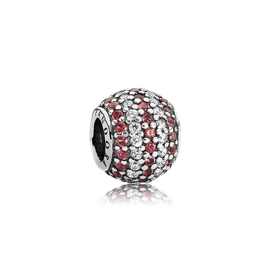 Pandora Charm - Silber Pavé-Seemannsstreifen - 791172CZR