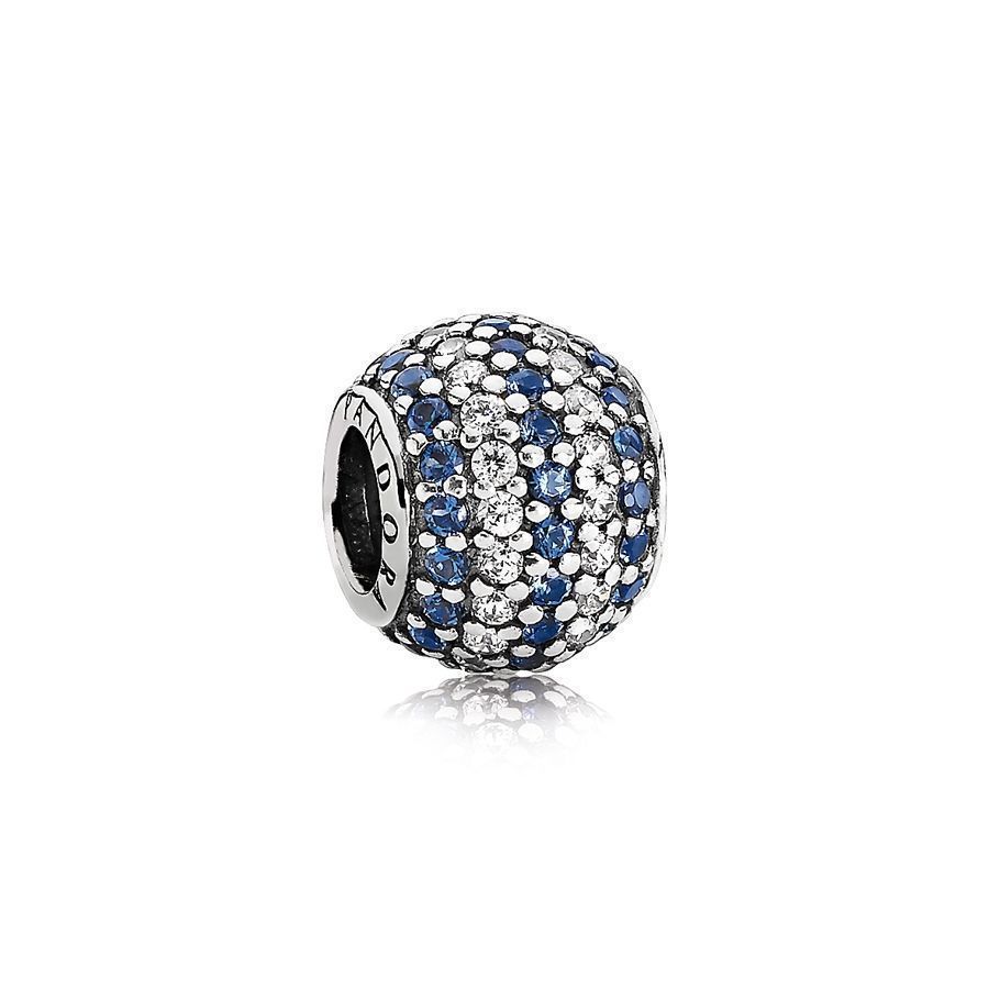 Pandora Charm - Silber Pavé-Seemannsstreifen - 791172NCB