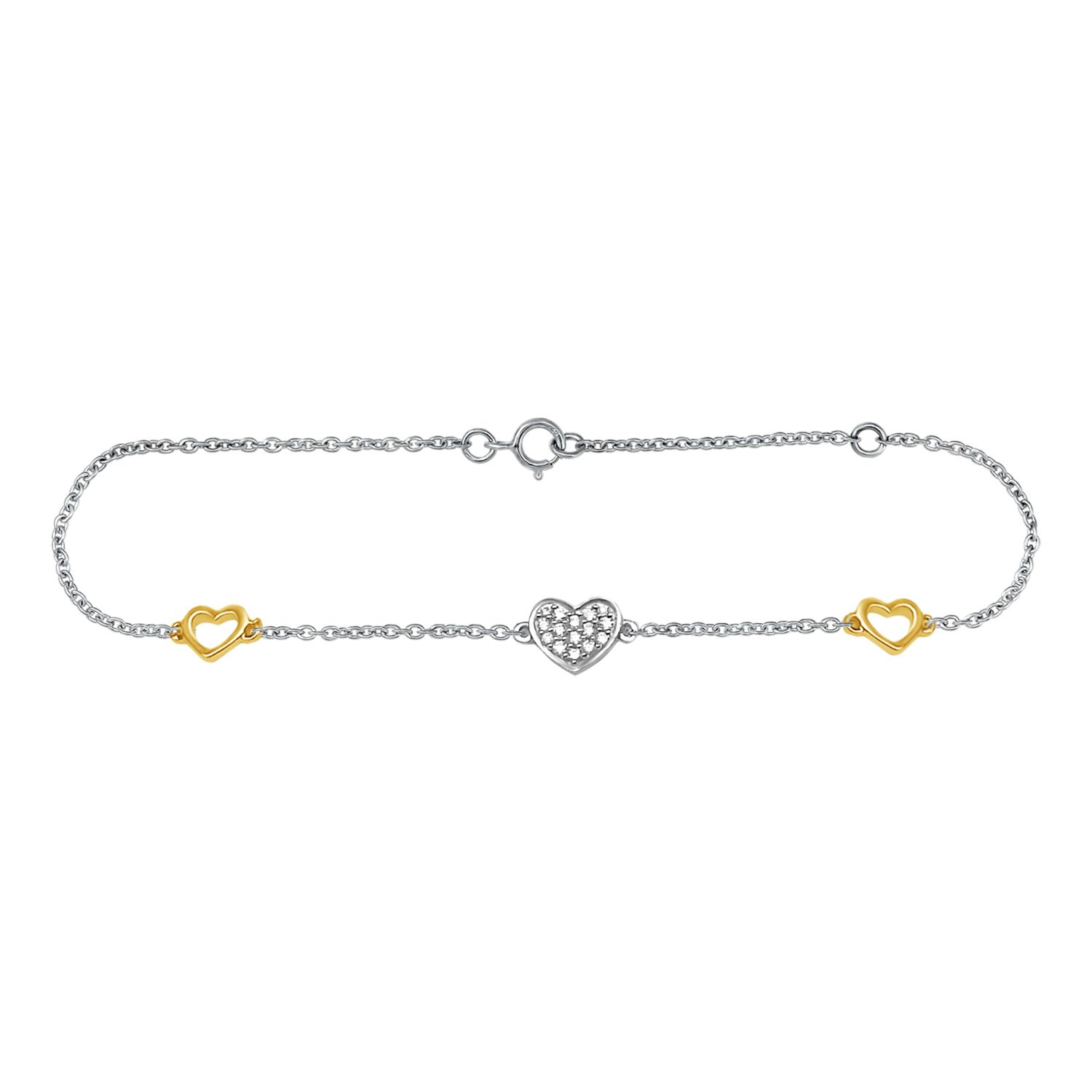 Best of Diamonds Armband - Brillant Weißgold/Gelbgold 585 - B086/WG/GG