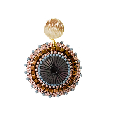 Orecchini Ohrringe Nini-rose-blau-gold