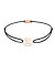 Momentoss Filo Armband - Textil - Schwarz - rosé vergoldet  - Emoji One - zwinkern - 21201402