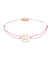 Momentoss Filo Armband - Textil - Dunkelrosa - rosé vergoldet  - Emoji One - zwinkern - 21201422