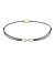 Momentoss Filo Armband - Textil - Grau - Rose vergoldet - Infinity - 21201777