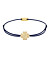 Momentoss Filo Armband - Textil - Dunkelblau - vergoldet - Kleeblatt - 21201975