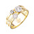 Stardiamant Ring - Brillant Gelbgold/Weißgold 585 - D6490GW