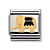 Nomination Classic - TIERE - LAND Edelstahl, Email und 18K-Gold (Elefant SCHWARZ)