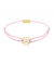Momentoss Filo Armband - Textil - Dunkelrosa - vergoldet - Kleeblatt - 21200926