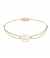 Momentoss Filo Armband - Textil - Beige - rosé vergoldet  - Emoji One - zwinkern - 21201403