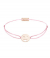 Momentoss Filo Armband - Textil - Dunkelrosa - rosé vergoldet  - Emoji One - zwinkern - 21201422