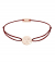 Momentoss Filo Armband - Textil - Braun - rosé vergoldet - Emoji One - Kuss - 21201623