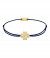 Momentoss Filo Armband - Textil - Dunkelblau - vergoldet - Kleeblatt - 21201975