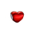 Pandora Charm - Rotes Metallic-Herz - 793337C02
