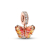 Pandora Charm - Rosafarbener & Gelber Murano-Glas Schmetterling - 782698C01