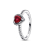 Pandora Ring - Sparkling Red Elevated Heart  - 198421C02