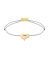 Momentoss Filo Armband - Textil - Hellgrau - vergoldet - Herz - 21201063