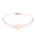 Momentoss Filo Armband - Textil - Dunkelrosa - rosé vergoldet  - Emoji One - zwinkern - 21201422