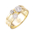 Stardiamant Ring - Brillant Gelbgold/Weißgold 585 - D6490GW