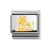 Nomination Classic - TIERE - LAND Edelstahl, 18K-Gold und Cubic Zirc. (Katze WEISS)