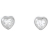 Schneider Basic Ohrstecker - Silber - Herz Weiß - SK13