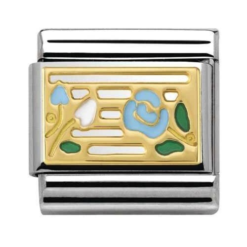 Nomination Anhänger - Composable Classic La Vie en Rose - Rose auf Pentagramm - 030284/14