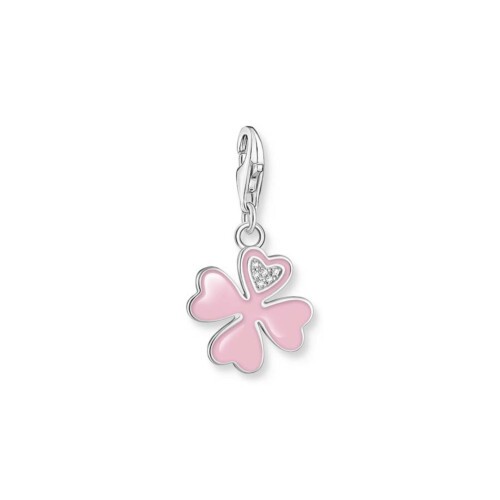 Thomas Sabo Charm - Charmista - pinkes Kleeblatt mit weißen Steinen - 2022-041-9