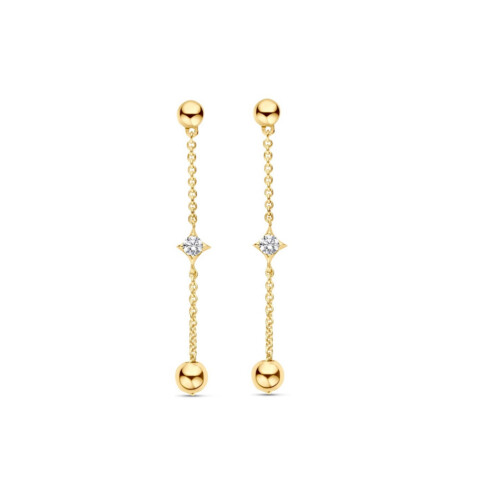 FJF JEWELLERY Ohrringe - Pendel Bella Stars and Balls - FJF0030033YWH