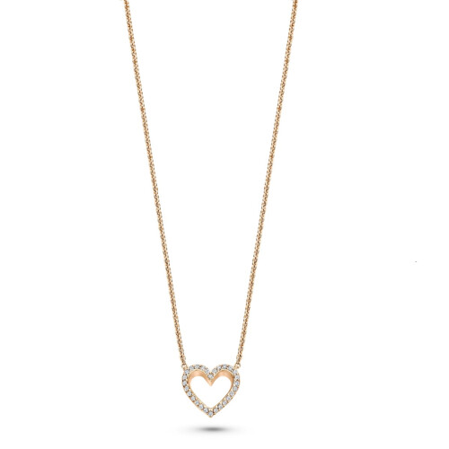 FJF JEWELLERY Halskette - Classic Heart Pavé - FJF0010047RWH