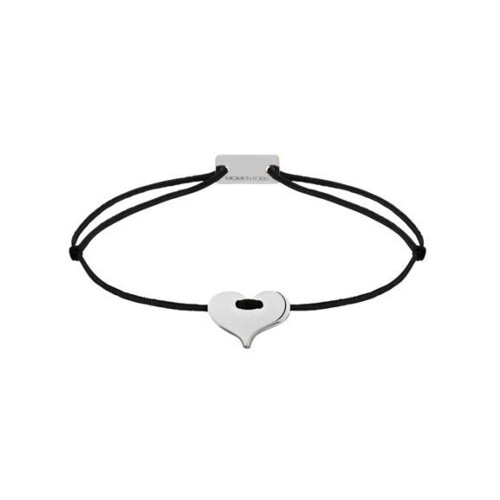 Momentoss Filo Armband - Textil - Schwarz- rhodiniert - Herz - 21200213