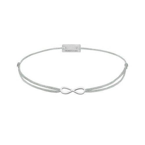 Momentoss Filo Armband - Textil - Grau - Silber - Infinity - 21201730