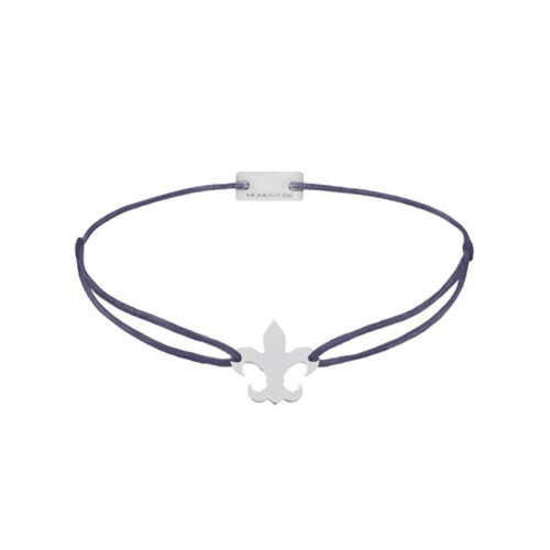 Momentoss Filo Armband - Textil - Lila - Lilie Silber rhodiniert - 21202680