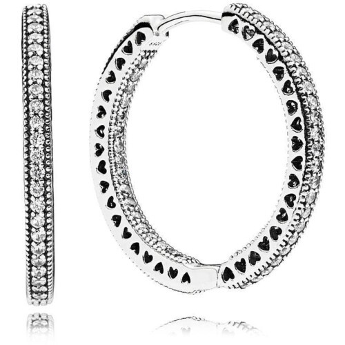 Pandora Creolen - Funkeln & Herzen - 296319CZ