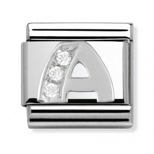 Nomination Classic - SilverShine Buchstabe A mit Zirkonia - 330301/01