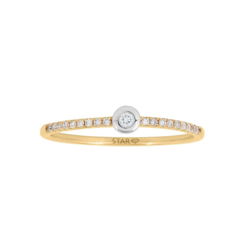 Stardiamant Ring - Brillant Gelbgold 585 - D6410G