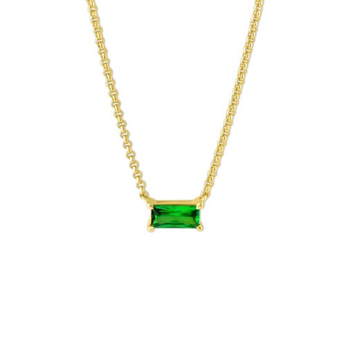 Maja Emulto Halskette - Green Elegance - EL00135.NE.YG.YW