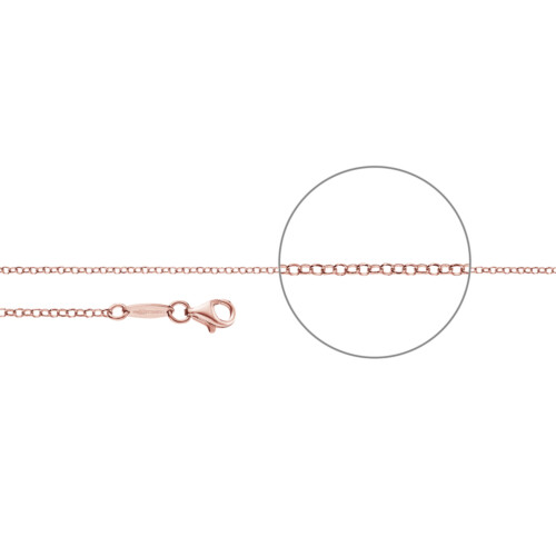 Der Kettenmacher Halskette - Erbskette Diamantiert Rotvergoldet - E1R