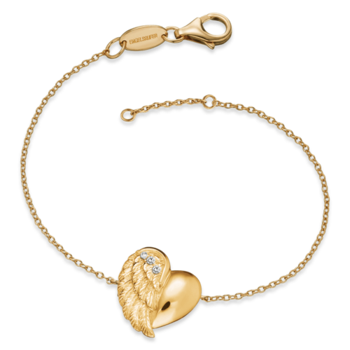 Engelsrufer Armband - Herzflügel - Gold plated - ERB-LILHEARTWING-G	