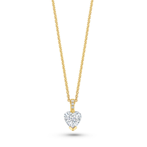 FJF JEWELLERY Halskette - Heart Solitair - FJF0010070YWH