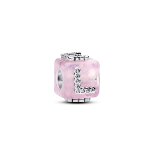 Pandora Charm -  Rosafarbener Murano-Glas Liebeswürfel - 794433C01