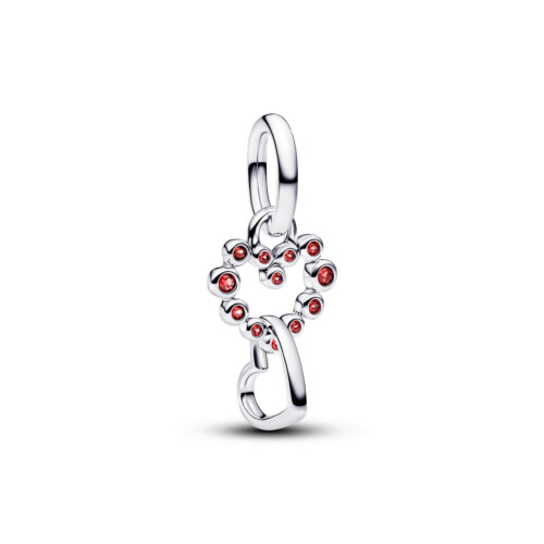 Pandora Charm - Verbundene Herzen & Rote Steine - 794435C01