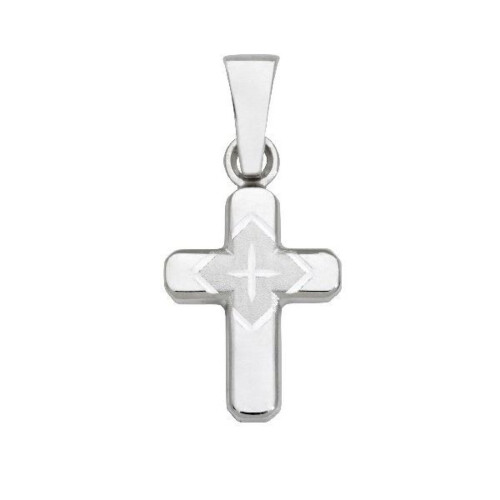 Schneider Basic Anhänger - Kreuz – Weißgold - K32