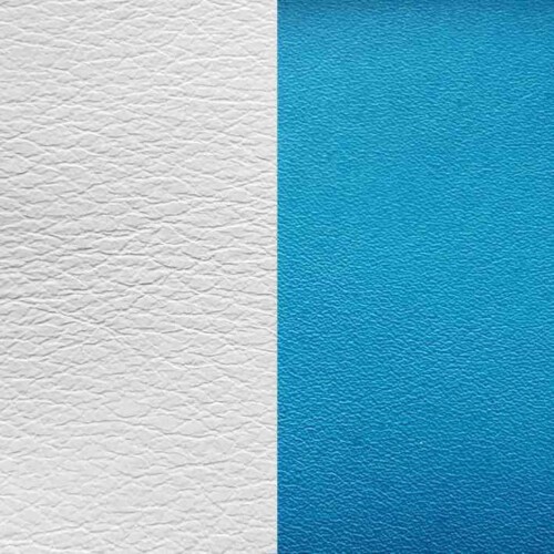 Les Georgettes Ledereinsatz Armreif - Weiß Blau - LEDA2