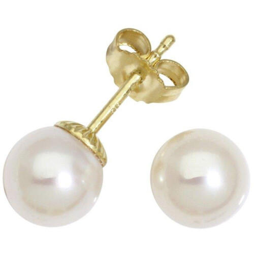 Schneider Basic Ohrstecker - Süßwasser Zuchtperle 7mm - SWP7 