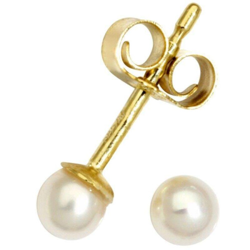 Schneider Basic Ohrstecker - Süßwasser Zuchtperle 4mm - SWP4