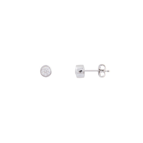 XENOX Ohrstecker - Silver Circle Zargenfassung - XS7156