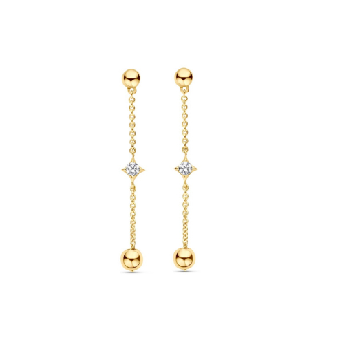 FJF JEWELLERY Ohrringe - Pendel Bella Stars and Balls - FJF0030033YWH