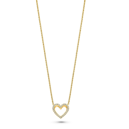 FJF JEWELLERY Halskette - Classic Heart Pavé - FJF0010047YWH
