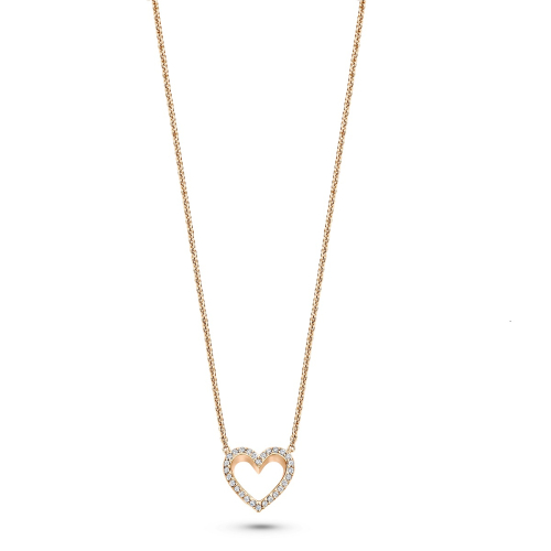 FJF JEWELLERY Halskette - Classic Heart Pavé - FJF0010047RWH
