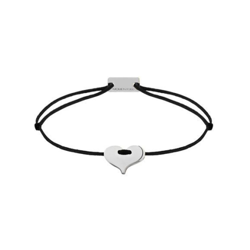 Momentoss Filo Armband - Textil - Schwarz- rhodiniert - Herz - 21200213