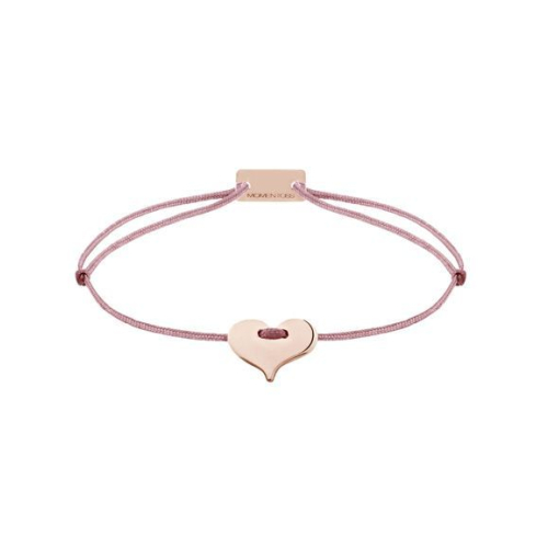 Momentoss Filo Armband - Textil - Rosa-Braun- rosé vergoldet - Herz - 21200220