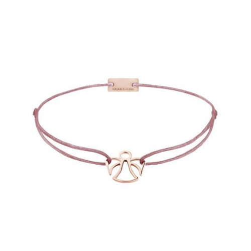 Momentoss Filo Armband - Textil - Rosa-Braun - rosé vergoldet - Engel - 21200224